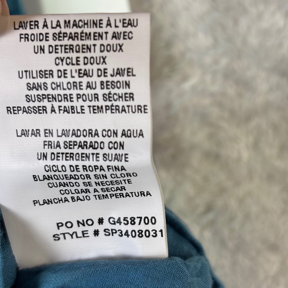 O'Neill Women's Smocked Waist Shorts NWT Teal Green Patterned High Rise XL - Picture 13 of 14